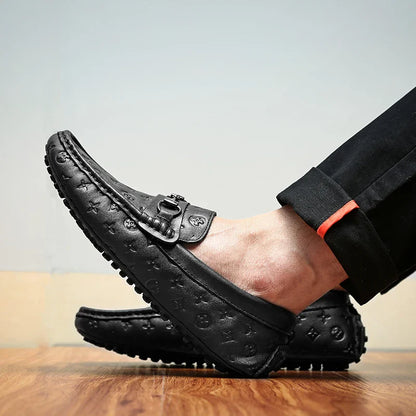 Fashion Men's Loafers Round Toe Caps Italian Handmade Shoes 1025073105