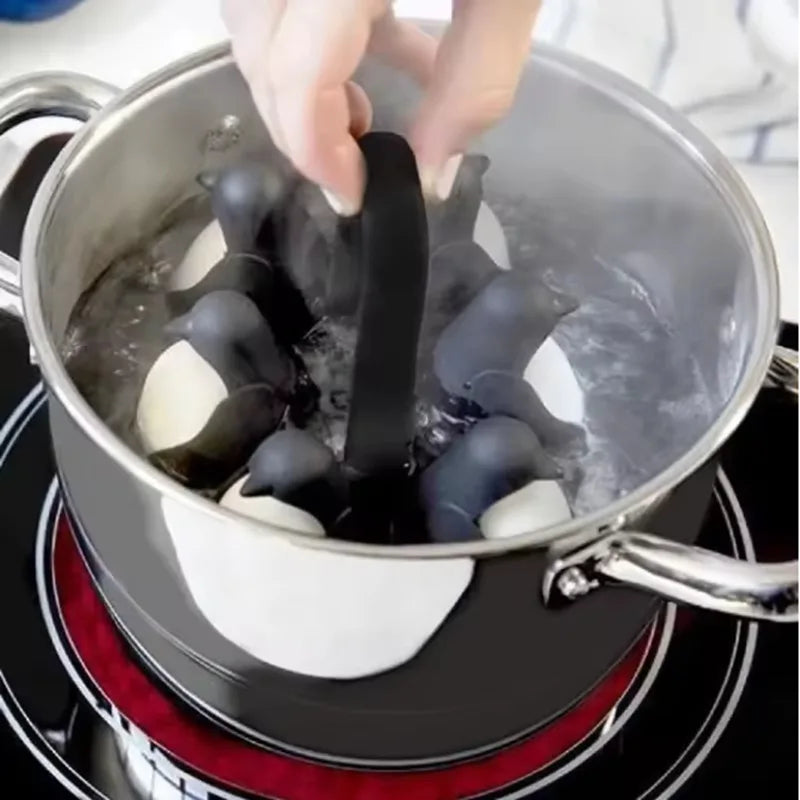 Penguin-Shaped Hard-Boiled Egg Rack Unique Kitchen Gadgets for Egg Storage and Cooking Utensils for Egg-Boiling