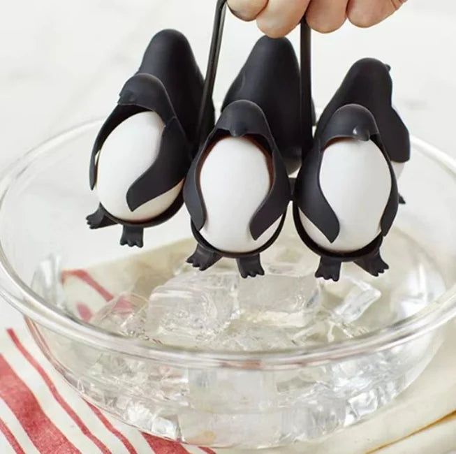 Penguin-Shaped Hard-Boiled Egg Rack Unique Kitchen Gadgets for Egg Storage and Cooking Utensils for Egg-Boiling