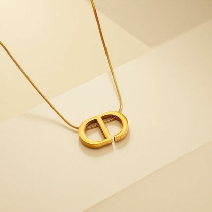 Pig nose titanium steel necklace 2025081212