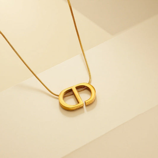 Pig nose titanium steel necklace 2025081212