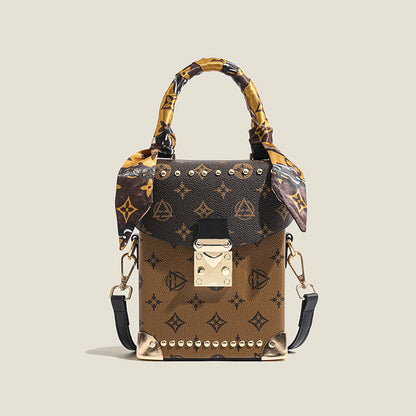 Retro printed small square bag 2025073106