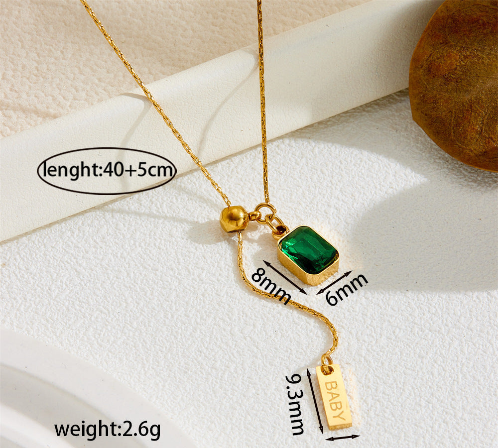 Titanium steel jewelry collarbone chain 2025081106