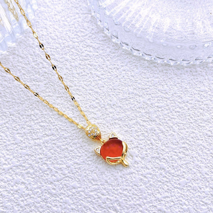 Fox collarbone necklace 2025081303