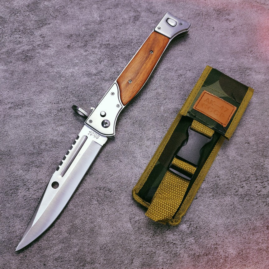 💥2025 Hot Sale 49% Off🔥Outdoor Stainless Steel Portable AK-47 Folding Knife