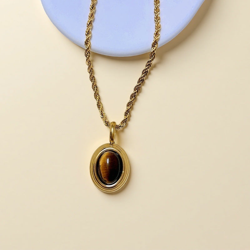 Maillard Tiger's Eye pendant necklace 2025081313