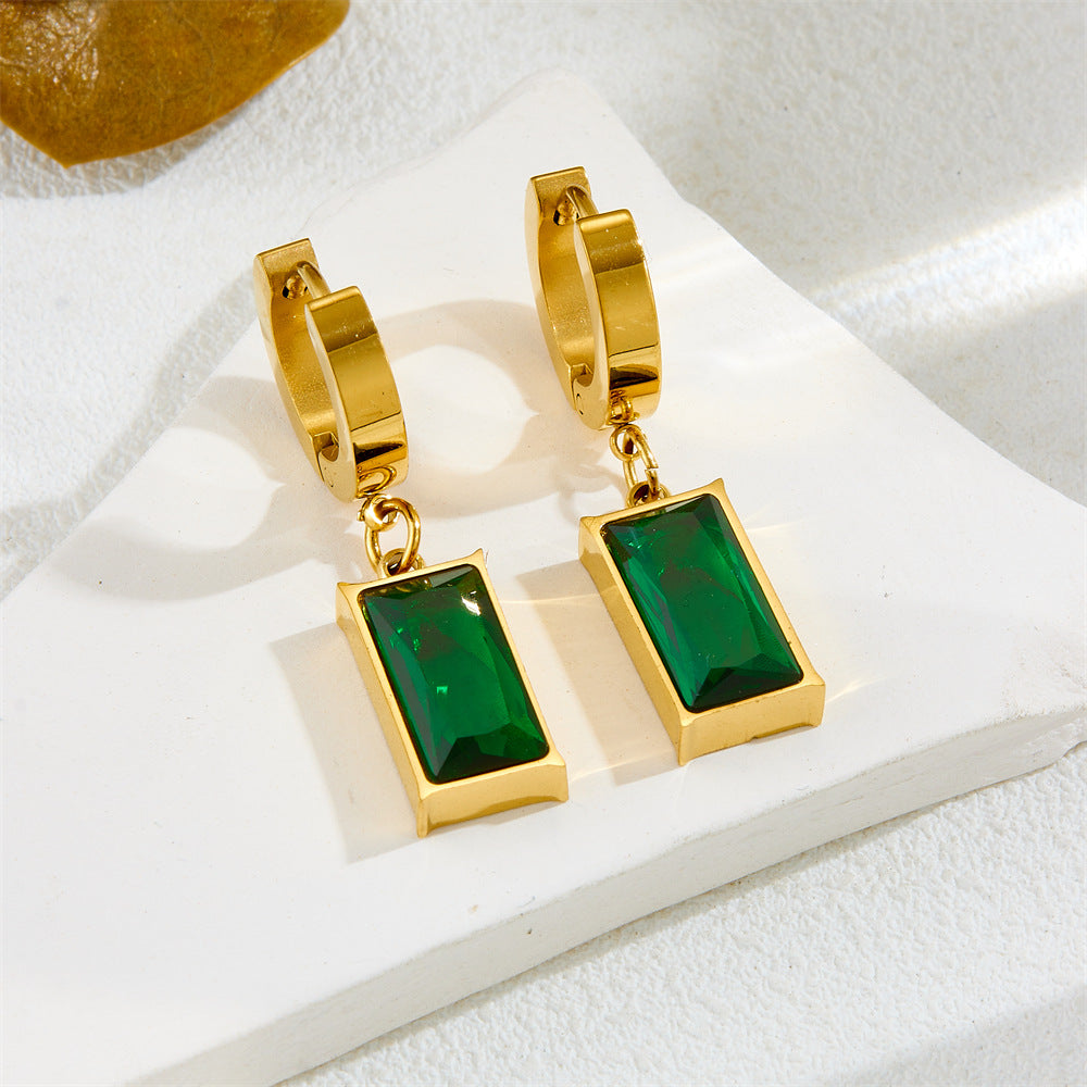 Green square snake bone chain 2025081315