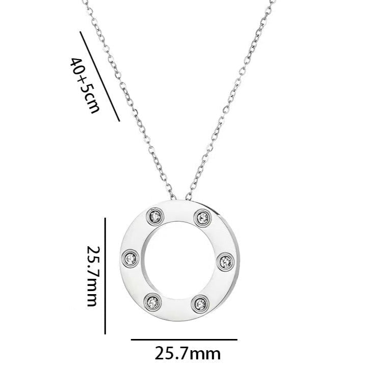 A round titanium steel light luxury necklace 2025081205