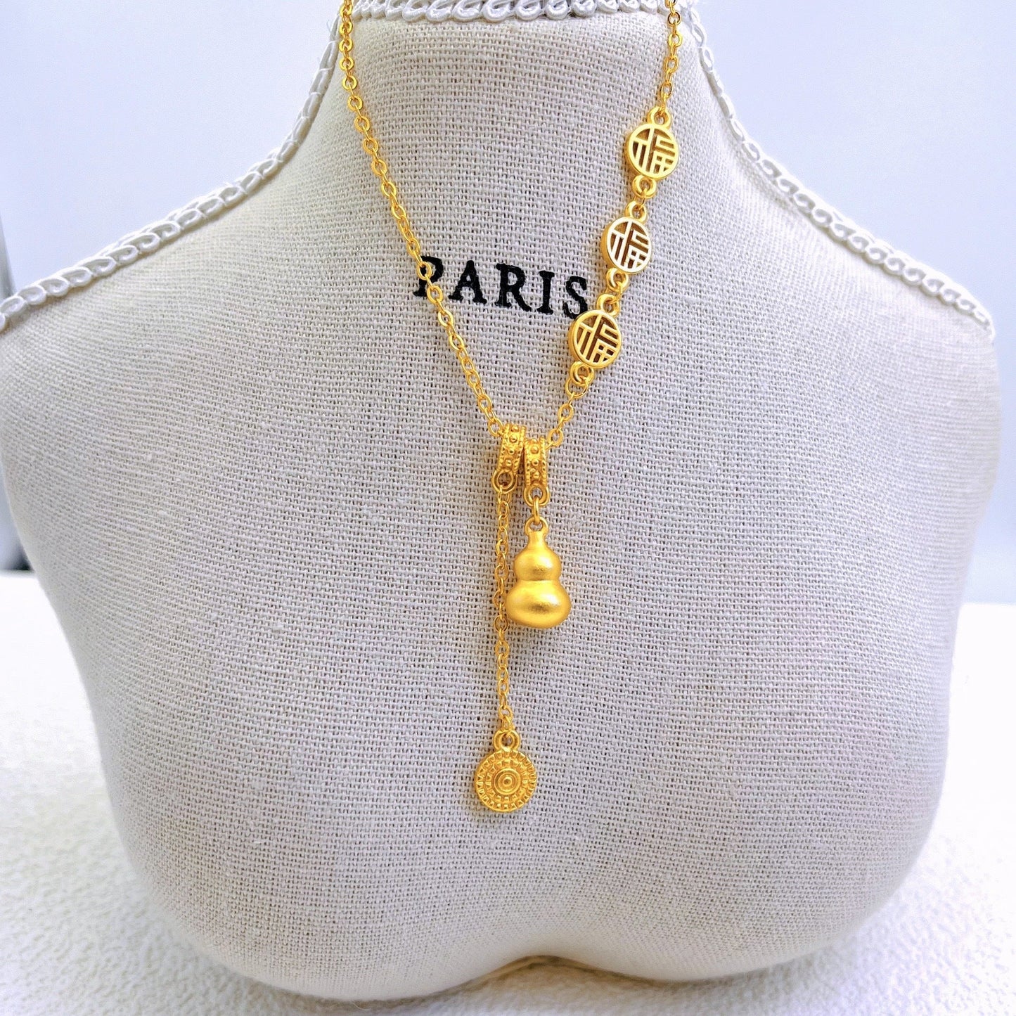 Auspicious character gourd necklace 2025081209