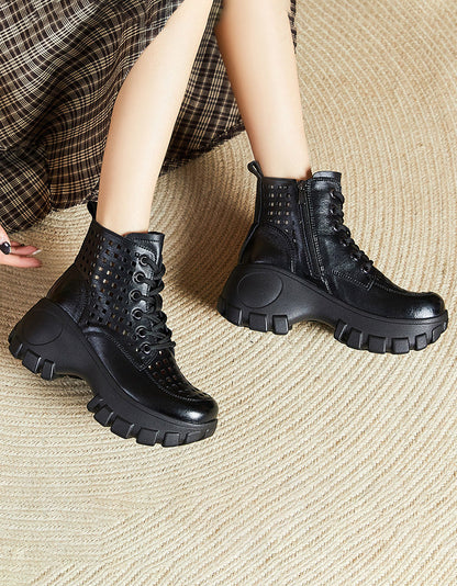 Retro Platform Hollow Summer Boots