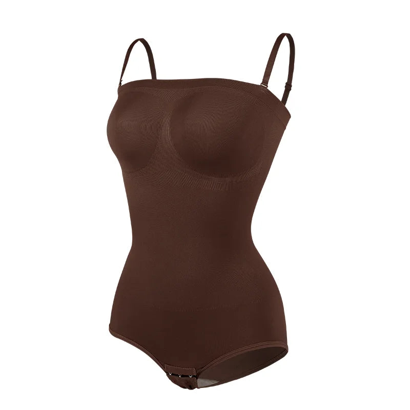 Women Strapless Bodysuits Shapewear Seamless Tude Tops Bodyshaper Compression Waist Trainer Push Up Butt Lifter Backless Shaper