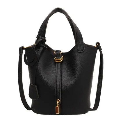 Retro bucket bag, high-end textured commuter bag 2025072908