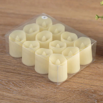 6 flameless flashing LED candle buttons, battery lights, tea lights, decorative candles