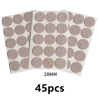 72 piece self-adhesive felt chair leg round bottom anti slip pad set