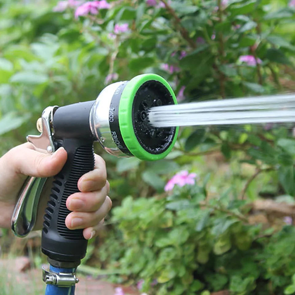 Garden High Pressure Water Gun 7&8-Pattern Adjustable Nozzle Hose Watering Sprinkler Lawn Pipe Multi-function Irrigation Sprayer