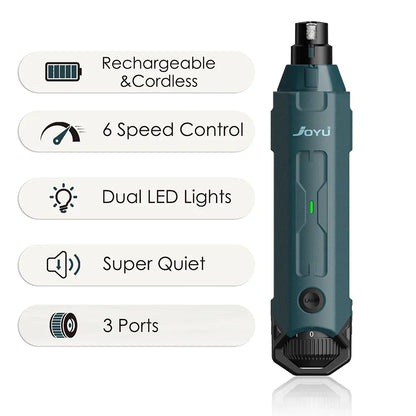 Electric Dog Nail Grinder | 6 Speeds | Ultra Quiet & Rechargeable | Painless Grooming