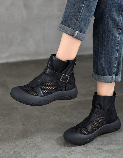 Summer Breathable Mesh Wide Toe Box Shoes Boots