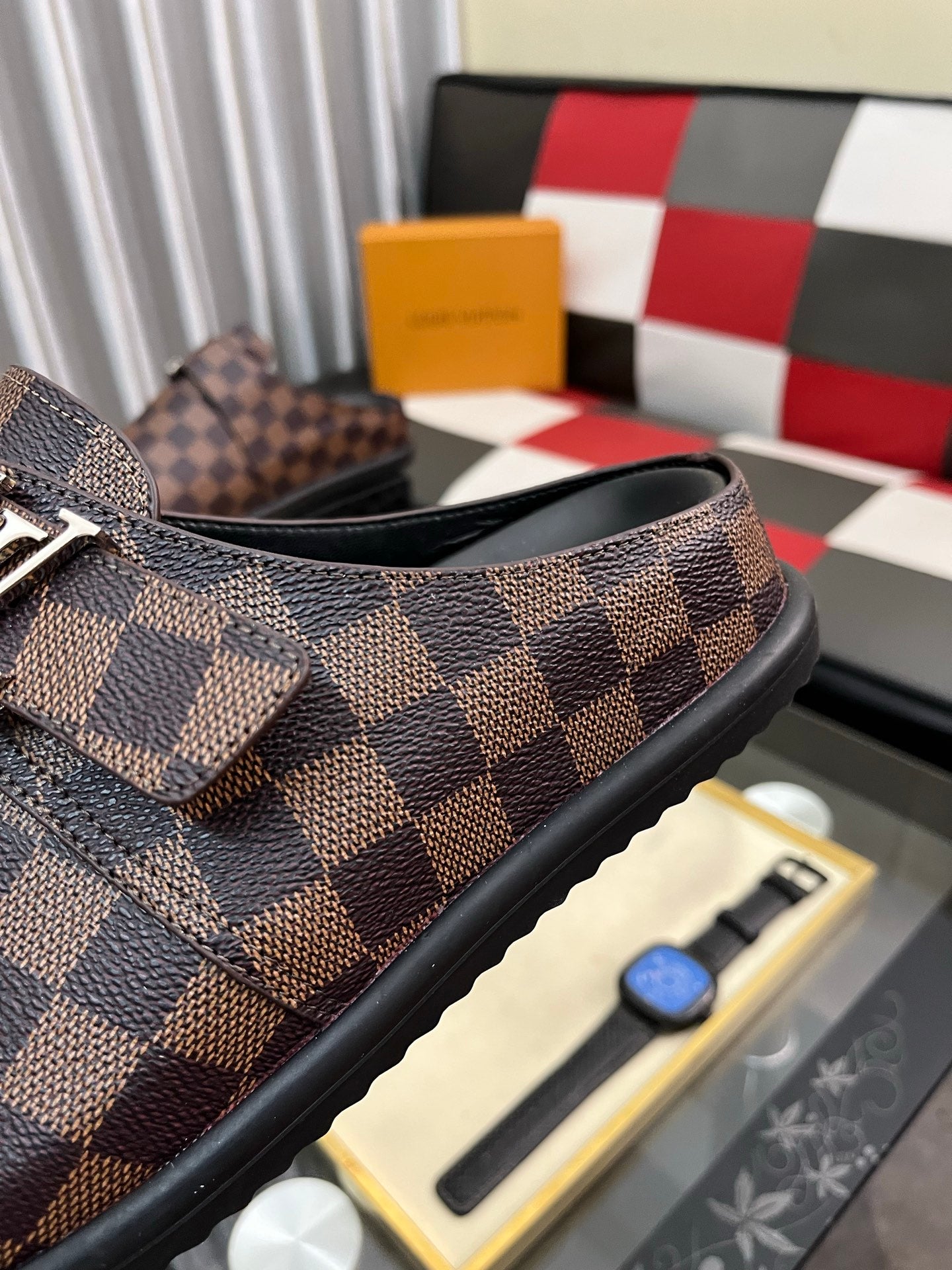 Lvv fashion casual plaid slippers 0725082903