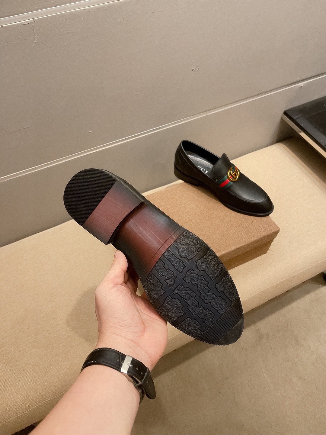 GG metal logo men's Loafers 0725082201