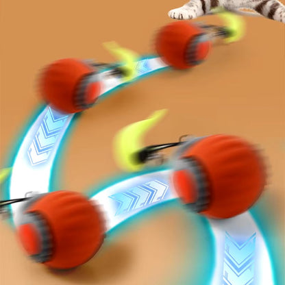 🐾Interactive Electric Rolling Ball with Teasing Tail – Smart Cat Toy for Indoor & Outdoor Fun 🎉🐱