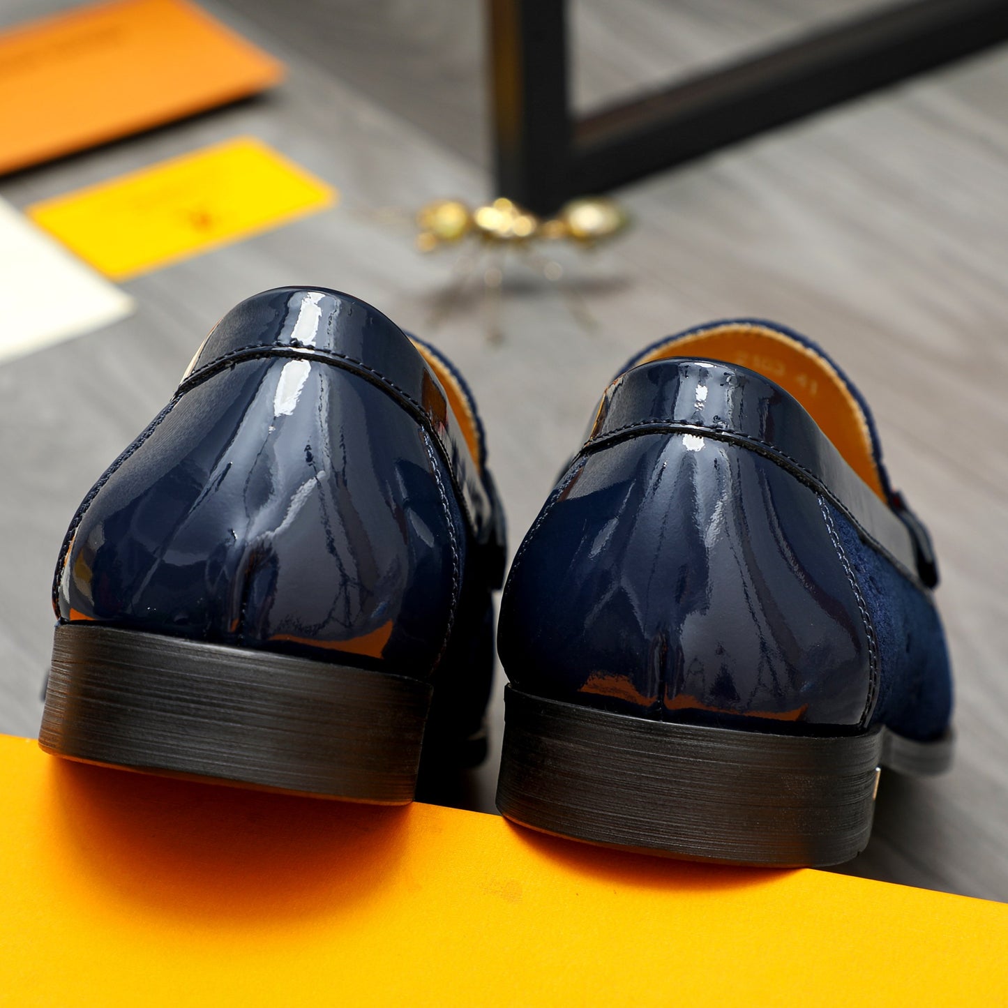 Lvv suede printed cowhide upper leather shoes 0725073008