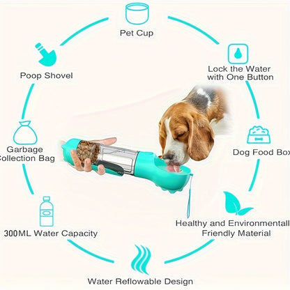 Water Bottle Feeder Bowl Garbage Bag Storage Portable