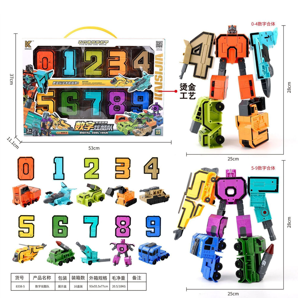 🔥2023 Hot Sale🔥Toy Deformation Number Transform Robot gyerekeknek