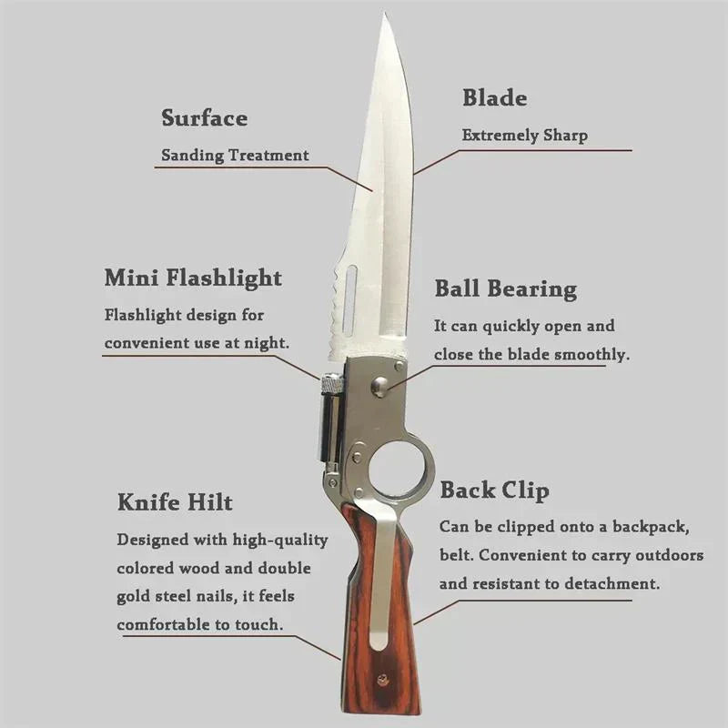 💥2025 Hot Sale 49% Off🔥Outdoor Stainless Steel Portable AK-47 Folding Knife