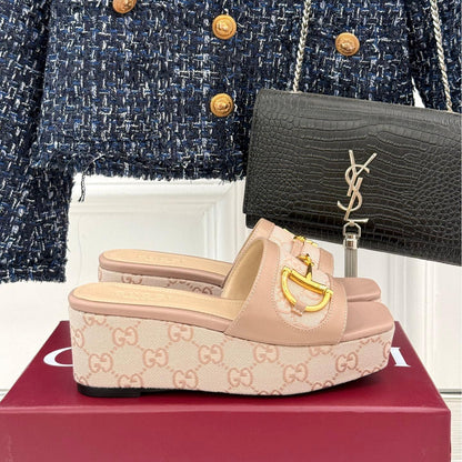 GG Thick-soled slippers with horse bit buckles 0725102402