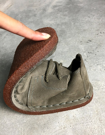 Soft Sole Comfortable Leather Flat Shoes for Men & Women 35-45