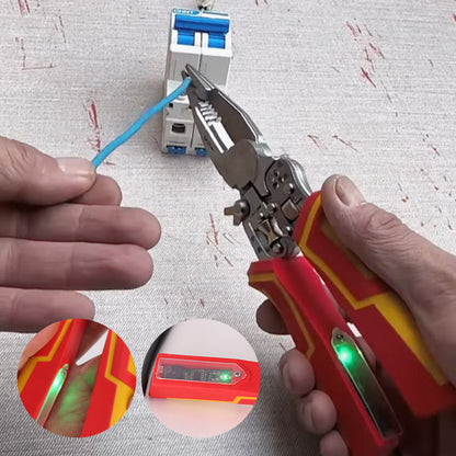 🧰8-in-1 Multifunktionale Abisolierzange mit Strommessung